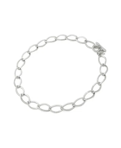 Robert Lee Morris Soho Silver Link Collar Necklace In Silver