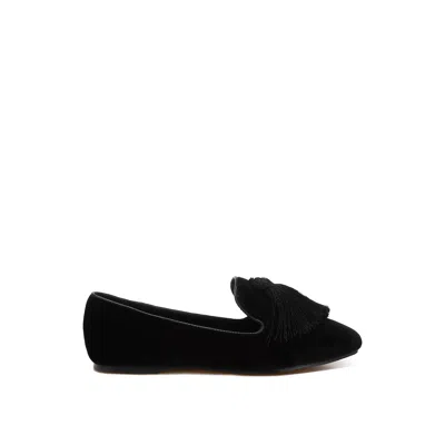 Rag & Co Women's Tromso Iconic Tassel Detail Velvet Loafers In Black By  In Multi