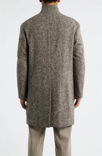 Jack Victor Wiktor Herringbone Wool Blend Coat In Multi
