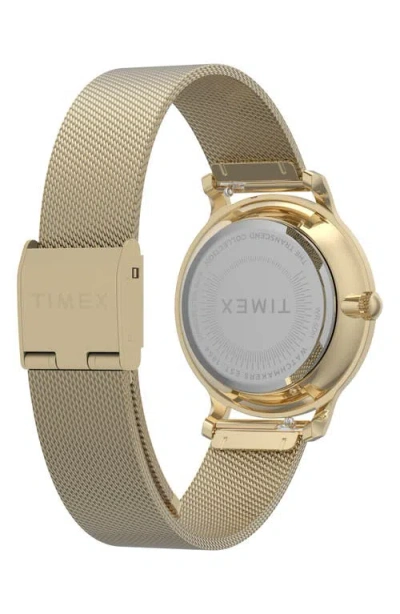 Timex ® Transcend™ Mesh Strap Watch, 31mm In Gold