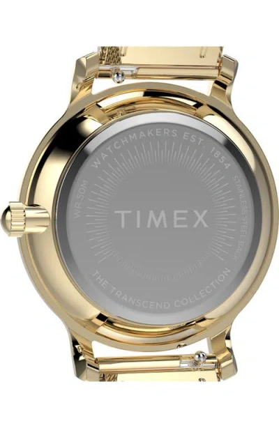 Timex ® Transcend™ Mesh Strap Watch, 31mm In Gold