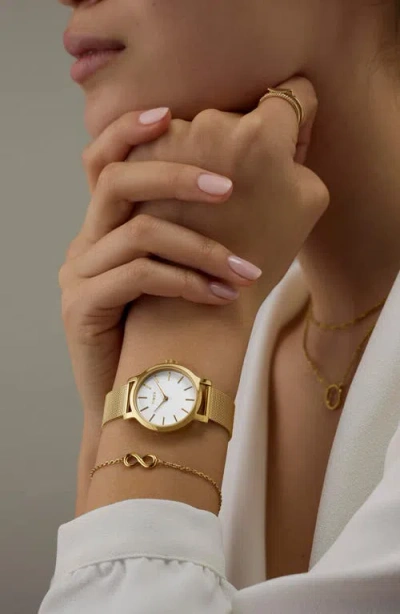 Timex ® Transcend™ Mesh Strap Watch & Bracelet Gift Set, 31mm In Gold