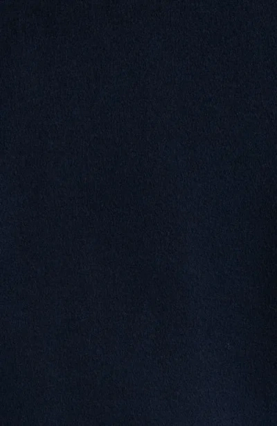 Michael Kors Front Zip Wool Blend Coat In Blue