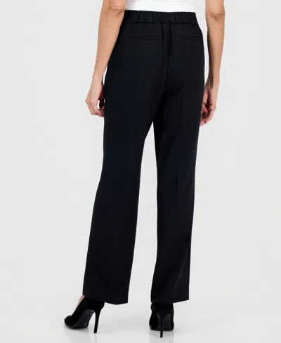 Kasper Women's Gracie High-rise Straight-leg Pants, Regular & Petite In Black