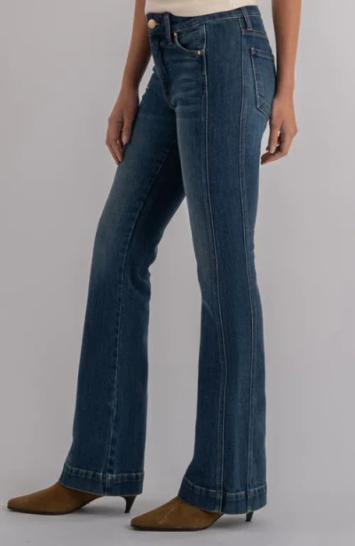 Kut From The Kloth Natalie Side Panel Mid Rise Bootcut Jeans In Blue