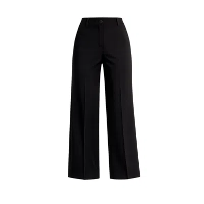 Tantra Spain Sl Straight-cut Dress Trousers With Waistband, Black In Black