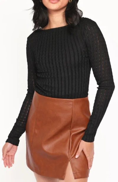 Petal And Pup Petal & Pup Bellatrix Knit Shirt In Brown