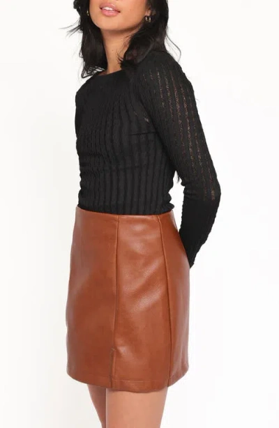 Petal And Pup Petal & Pup Bellatrix Knit Shirt In Brown