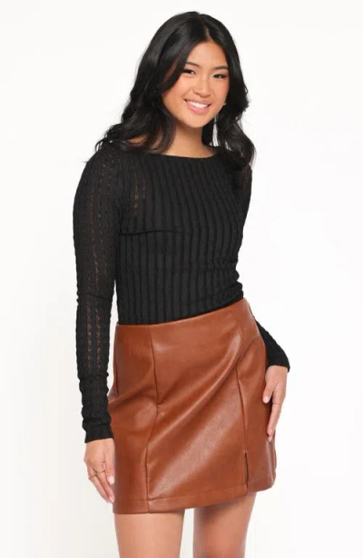 Petal And Pup Petal & Pup Bellatrix Knit Shirt In Brown