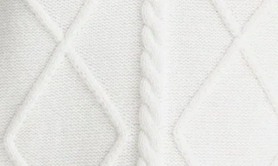 Vince Polo Cable Sweater Vest In White