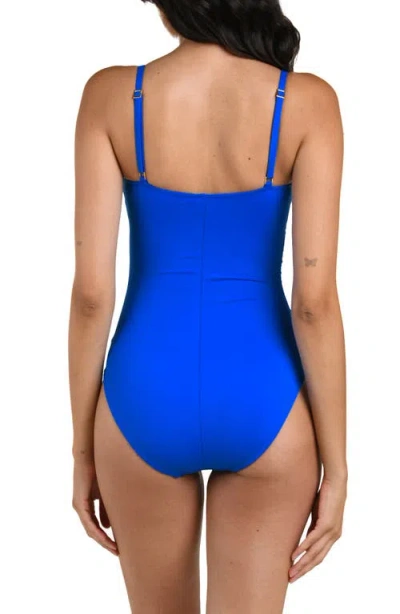 La Blanca Island Goddess One-piece Swimsuit In Blue