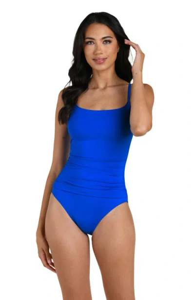 La Blanca Island Goddess One-piece Swimsuit In Blue