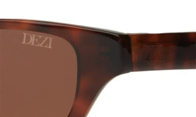 Dezi Gia Rectangular Gradient Sunglasses In Brown