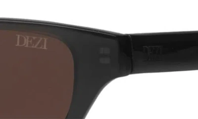 Dezi Gia Rectangular Gradient Sunglasses In Brown
