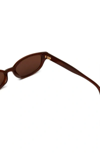 Dezi Gia Rectangular Gradient Sunglasses In Brown