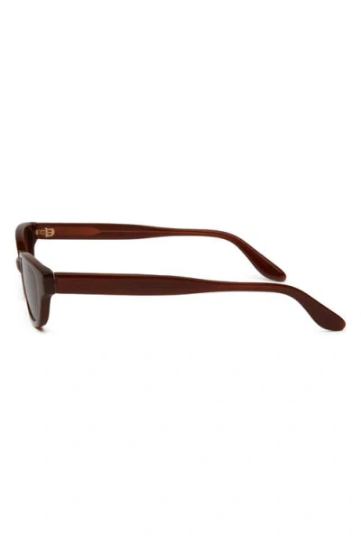 Dezi Gia Rectangular Gradient Sunglasses In Brown