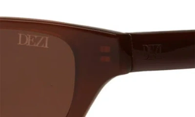 Dezi Gia Rectangular Gradient Sunglasses In Brown