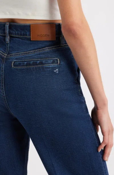 Hidden Jeans High Waist Flare Trouser Jeans In Blue