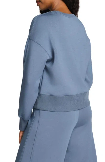 Spanx ® Airessentials® Luxe Crop Crewneck Sweatshirt In Blue