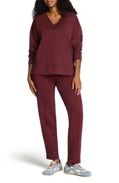 Spanx ® Brushed Airessentials® Slim Straight Leg Pants In Burgundy