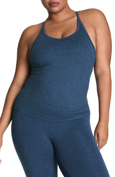 Spanx ® Softstretch Rib Shelf Bra Performance Tank In Blue