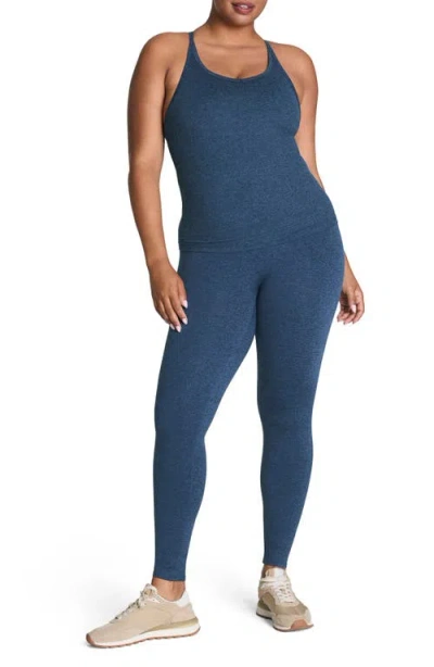 Spanx ® Softstretch Rib Shelf Bra Performance Tank In Blue