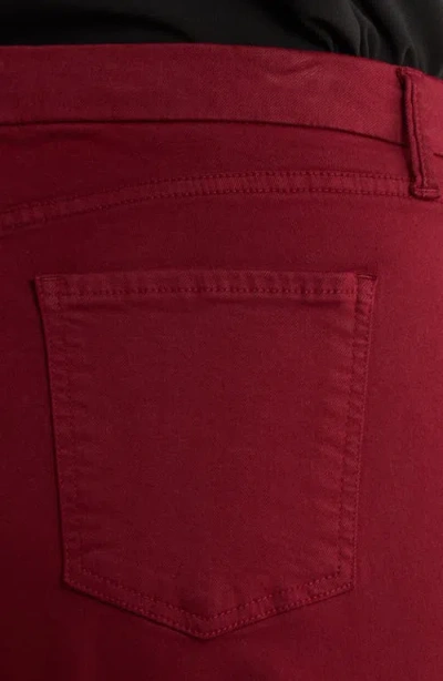 Kut From The Kloth Meg Fab Ab Raw Hem High Waist Ankle Wide Leg Jeans In Burgundy