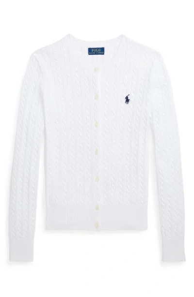 Polo Ralph Lauren Girls 2t-16 Cable-knit Cotton Cardigan In Multi