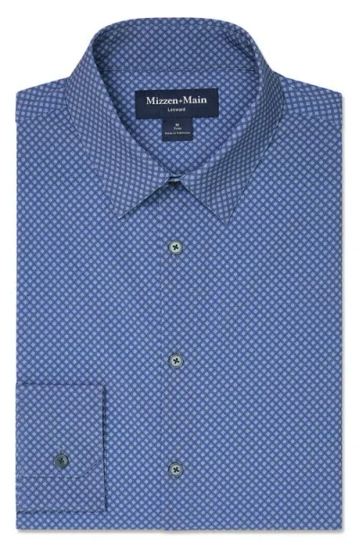 Mizzen + Main Mizzen+main Leeward Trim Fit Diamond Print Performance Button-up Shirt In Multi