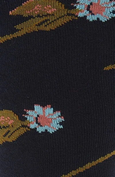 Paul Smith Flower Stem Dress Socks In Blue
