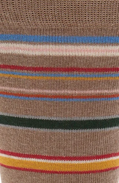 Paul Smith Cotton-blend Marl Stripe Socks In Brown
