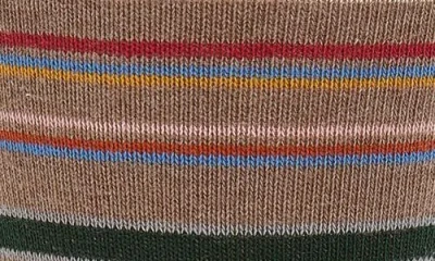 Paul Smith Cotton-blend Marl Stripe Socks In Brown