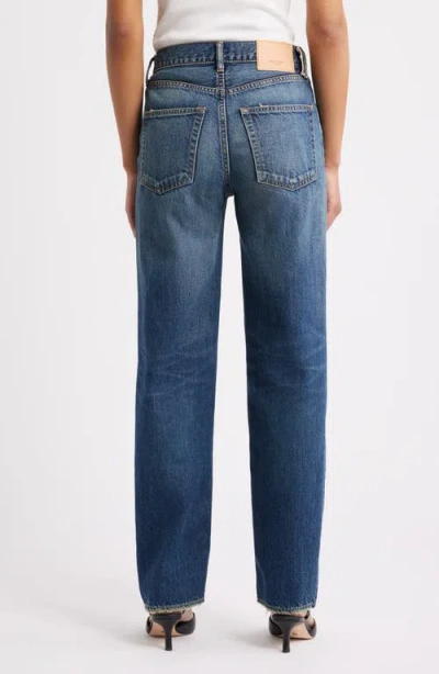 Moussy Vintage Arborwood Straight Leg Jeans In Blue