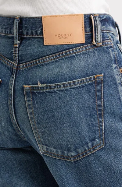 Moussy Vintage Arborwood Straight Leg Jeans In Blue