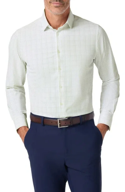 Mizzen + Main Mizzen+main Leeward Trim Fit Plaid Performance Button-up Shirt In White