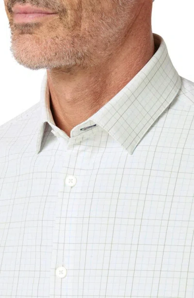 Mizzen + Main Mizzen+main Leeward Trim Fit Plaid Performance Button-up Shirt In White