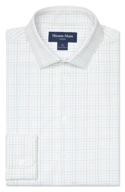 Mizzen + Main Mizzen+main Leeward Trim Fit Plaid Performance Button-up Shirt In White