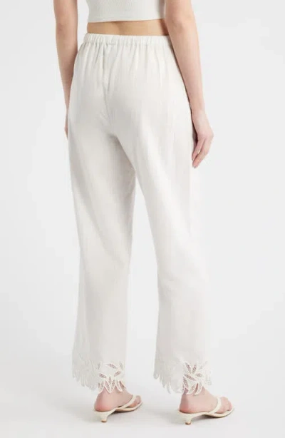 Rails Emmie Cotton & Linen Drawstring Pants In White