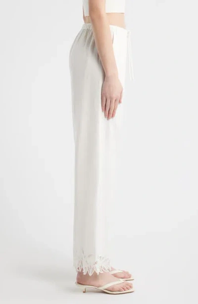 Rails Emmie Cotton & Linen Drawstring Pants In White