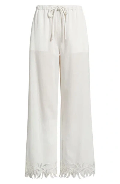 Rails Emmie Cotton & Linen Drawstring Pants In White