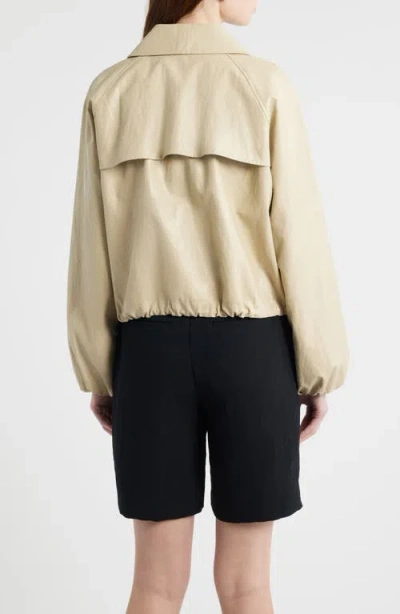 Rails North Drawstring Hem Faux Leather Jacket In Neutral