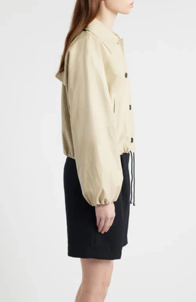 Rails North Drawstring Hem Faux Leather Jacket In Neutral