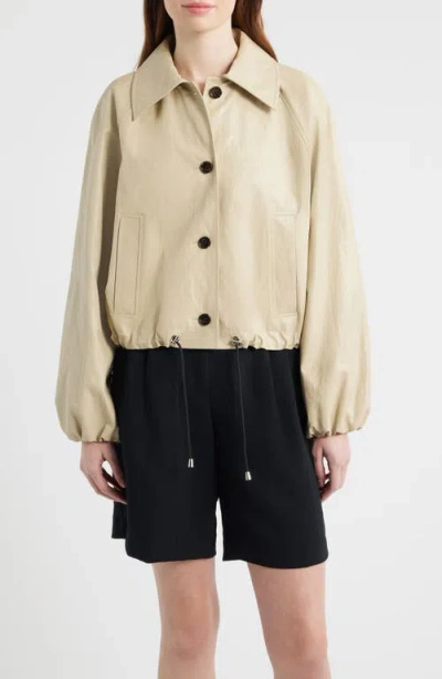 Rails North Drawstring Hem Faux Leather Jacket In Neutral