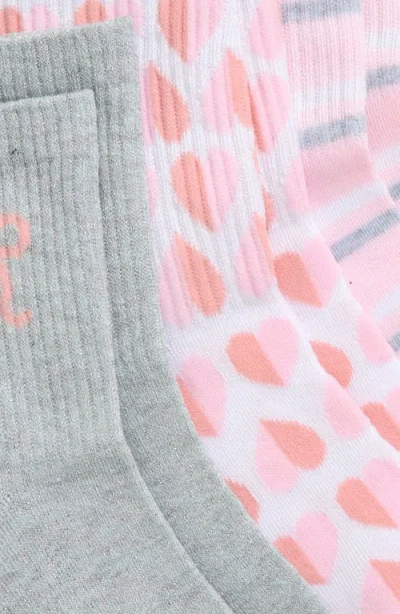 Capelli New York Kids' Assorted 3-pack Crew Socks In Pink