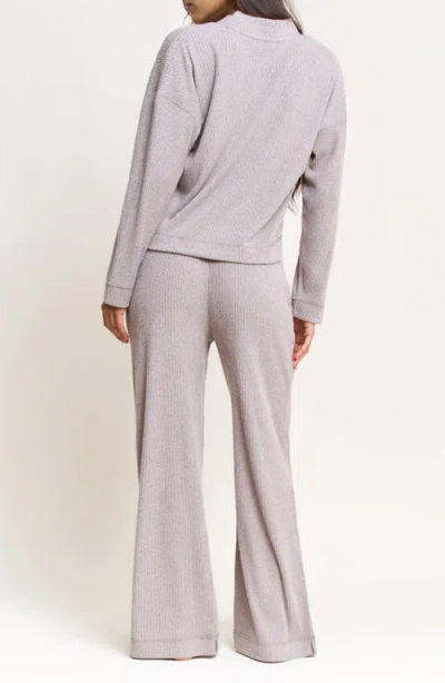 Honeydew Cozy Up Cardigan Long Pajamas In Gray