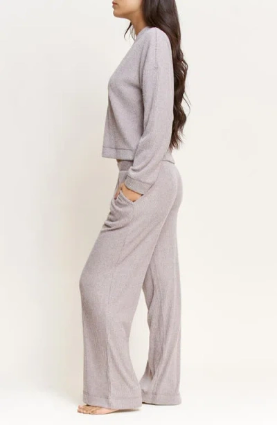 Honeydew Cozy Up Cardigan Long Pajamas In Gray