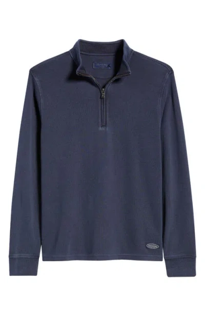 Vineyard Vines Coastline Quarter Zip Pullover In Blue