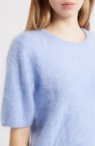 Rag & Bone Jada Cashmere Short-sleeve Sweater In Blue