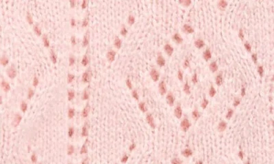 Cotton Emporium Kids' Pointelle Cardigan In Pink