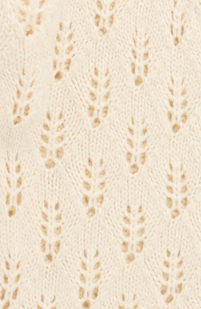 Cotton Emporium Kids' Pointelle Colorblock Cardigan In Multi